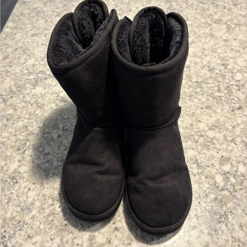 Ugg Black Bailey Bow Boots, Sz 5